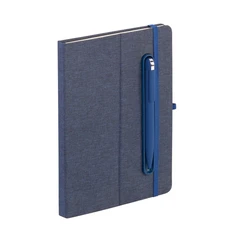 Блокнот Wownote Magnet с ручкой Jupiter на магните, с подставкой под смартфон, темно-синий фото