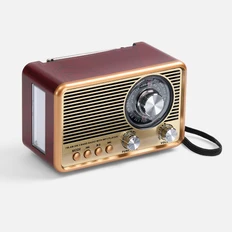 Bluetooth-колонка с радио Listenberg, коричневая фото