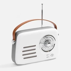 Bluetooth-колонка с радио Molti Retronica, белая фото