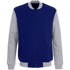 Бомбер Molti College, ярко-синий / серый меланж фото