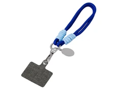 Брелок-браслет с держателем для телефона Bohemian, голубой / синий фото