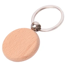 Брелок деревянный Timber Circle, бежевый фото