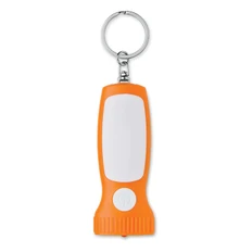 Брелок - фонарик в форме фонаря, белый / оранжевый фото