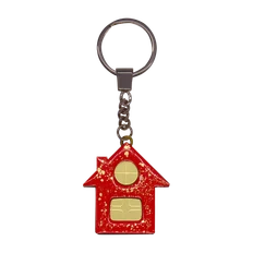 Брелок Handit «Дом», красный / золотой фото