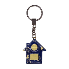 Брелок Handit «Дом», синий / золотой фото