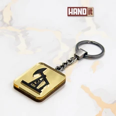 Брелок Handit «Нефтяная вышка», золотой / черный фото