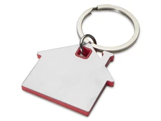 Брелок металлический Nook, серебристый / красный фото