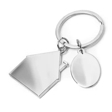 Брелок металлический Silv Home, серебристый фото