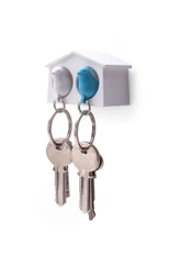 Брелок Mini Duo Sparrow, голубой / белый фото