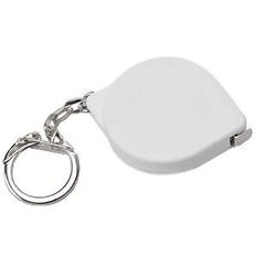 Брелок - рулетка круглый Капля, белый фото