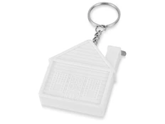 Брелок-рулетка пластиковый «Домик», 1 м, белый фото