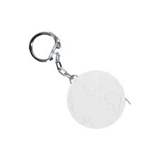 Брелок - рулетка круглый Земля, серый фото