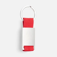 Брелок с тканевой вставкой Inlet, красный фото