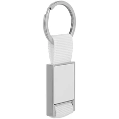 Брелок с тканевой вставкой Stropp, белый фото