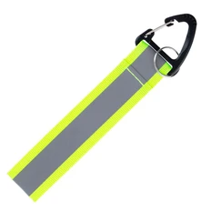 Брелок светоотражающий Flashline, серый / зеленый фото