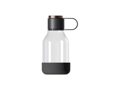 Бутылка для воды 2 в 1 Asobu Dog Bowl Bottle, 1500 мл, прозрачная / черная фото