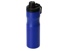 Бутылка для воды металлическая Waterline Supply, 850 мл, синяя / черная фото
