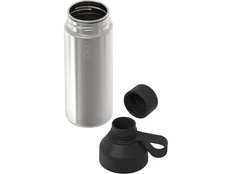 Бутылка для воды Ocean Bottle Lite, 620 мл, серебристая / черная фото