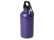Бутылка для воды одностенная с карабином Oregon, 400 мл, фиолетовая фото