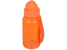 Бутылка для воды со складной соломинкой Kidz, оранжевая фото