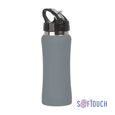 Бутылка для воды Softouch «Индиана», 600 мл, серая фото