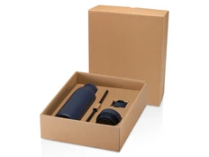 Бутылка с вакуумной изоляцией и 3 крышками Illuminate, 650 мл, черная фото