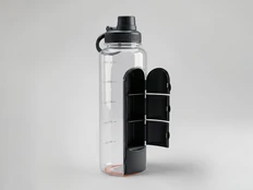 Бутылка спортивная для воды из тритана Asobu Electrolyte, 1200 мл, прозрачная / черная фото