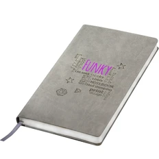 Бизнес-блокнот thINKme Funsky Snow, серый / красный фото