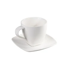 Чайная пара «Аура», белая фото