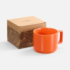 Чашка матовая Molti Jumbo в коробке, оранжевая фото