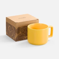 Чашка матовая Molti Jumbo в коробке, желтая фото