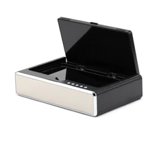 Часы-метеостанция Boxxuv с функцией стерилизации и беспроводной зарядки, черные фото