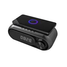 Часы-метеостанция Radon с функцией беспроводной зарядки, серые фото