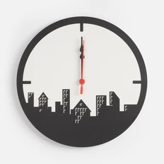 Часы настенные «Города», черные фото