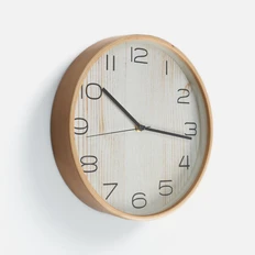 Часы настенные в деревянном корпусе Molti Vintage, бежевые фото