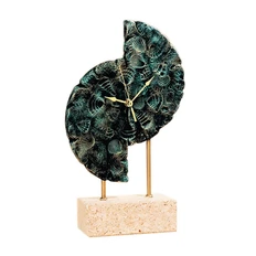 Часы настольные «Раковины», зеленые фото