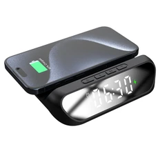 Часы с беспроводной зарядкой Drake, черные фото