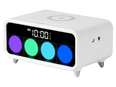 Часы с функцией беспроводной зарядки Rombica Timebox 1, белые фото