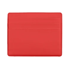 Чехол для 6 карт с отделением для денег, soft-touch, красный фото