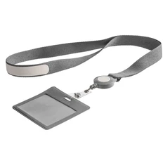 Чехол для карточки с лентой и ретрактором Devon, белый фото