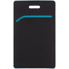 Чехол для пропуска Multimo, черный / бирюзовый фото