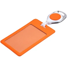 Чехол для пропуска с ретрактором Dorset, оранжевый фото