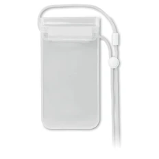 Чехол для смартфона водонепроницаемый на шею, прозрачный/ белый фото
