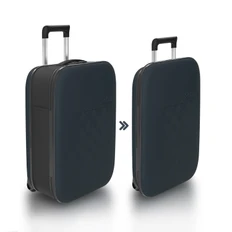 Чемодан складной Rollink Vega II, 55x40x20 см, 2 колеса, темно-синий фото