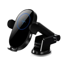 Держатель автомобильный для смартфона с функцией беспроводной зарядки Nova 15W, черный фото