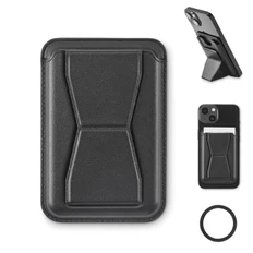 Держатель магнитный для карт из полиуретана, черный фото