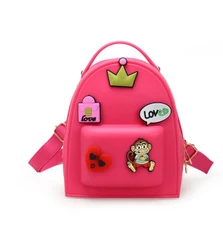 Детский силиконовый рюкзак, розовый фото