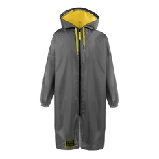 Дождевик оверсайз, серый / желтый фото