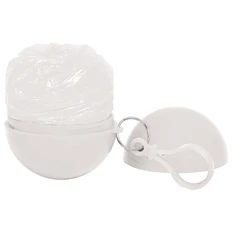 Дождевик в круглом футляре с карабином Promo, белый фото