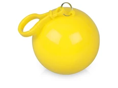 Дождевик в круглом футляре с карабином «Универсал», жёлтый / прозрачный фото